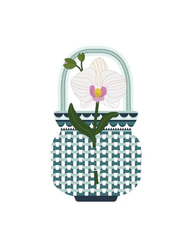 Vesta Home - Fiore Bomboniera Singolo Orchidea Bianca·bianco·9,9 X 20,4 H Th. 3 Mm