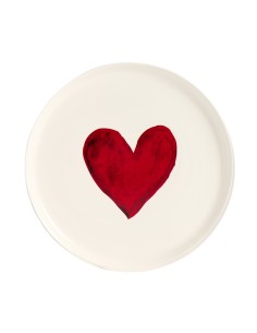 Simple Day - Piatto Pizza Cuore Acquerello Nuova Forma