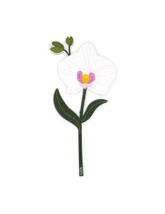 Vesta Home - Fiore Bomboniera Singolo Orchidea Bianca·bianco·9,9 X 20,4 H Th. 3 Mm
