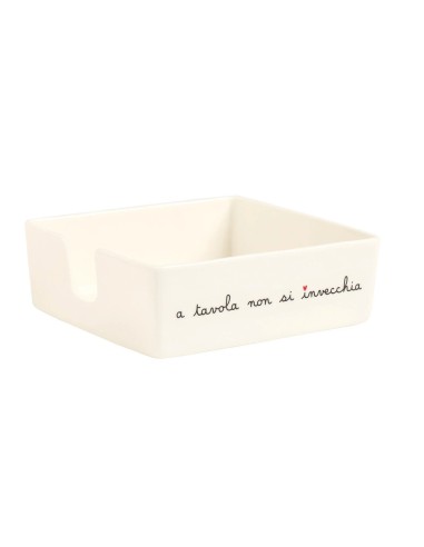 Simple Day - Portatovaglioli 18.8x18.8x6.2cm a Tavola Non Si Invecchia