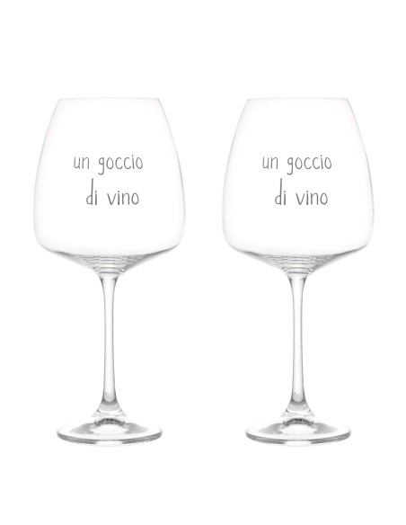 Simple Day - Set 2 Calici 77cl Un Goccio di Vino