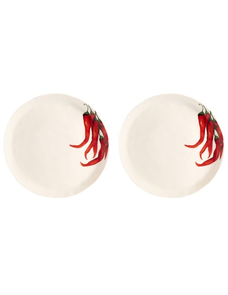 Simple Day - Set 2 Piatti Piani Peperoncino