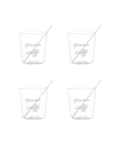 Simple Day - Set 4 Bicch. Espresso Pausa Caffe' Bianco