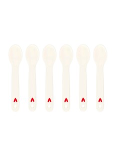 Simple Day - Set 6 Cucchiaini Cuore Rosso