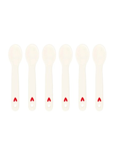 Simple Day - Set 6 Cucchiaini Cuore Rosso