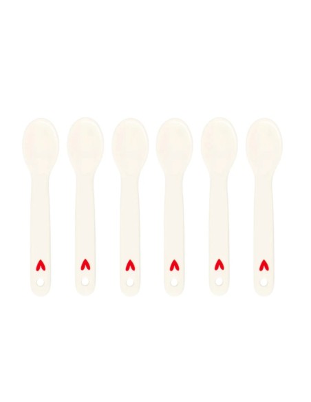 Simple Day - Set 6 Cucchiaini Cuore Rosso
