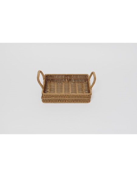 Magnifique Maison-Vassoio in polyrattan cm 20x15x10H nocciola