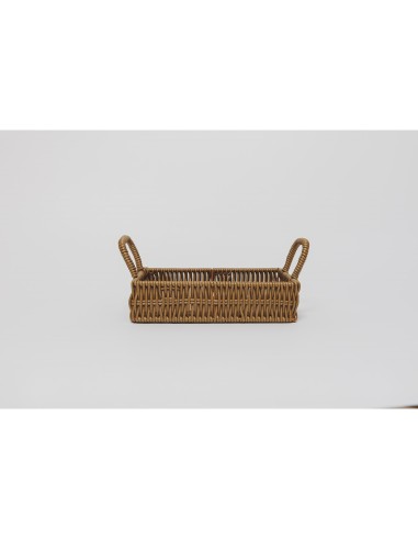 Magnifique Maison-Vassoio in polyrattan cm 20x15x10H nocciola