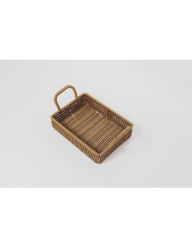 Magnifique Maison-Vassoio in polyrattan cm 20x15x10H nocciola