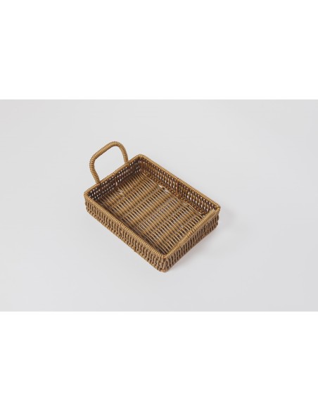Magnifique Maison-Vassoio in polyrattan cm 20x15x10H nocciola