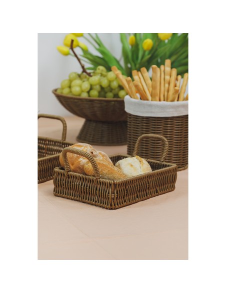 Magnifique Maison-Vassoio in polyrattan cm 20x15x10H nocciola