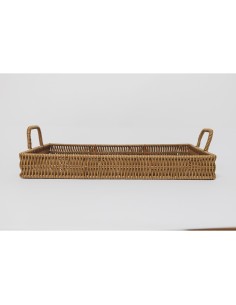 Magnifique Maison-Vassoio in polyrattan cm 40x40 sabbia 2