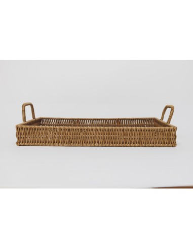 Magnifique Maison-Vassoio in polyrattan cm 40x40 sabbia