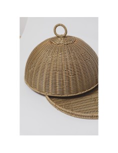 Magnifique Maison-Vassoio in polyrattan con campana Ø 35 cm sabbia 2