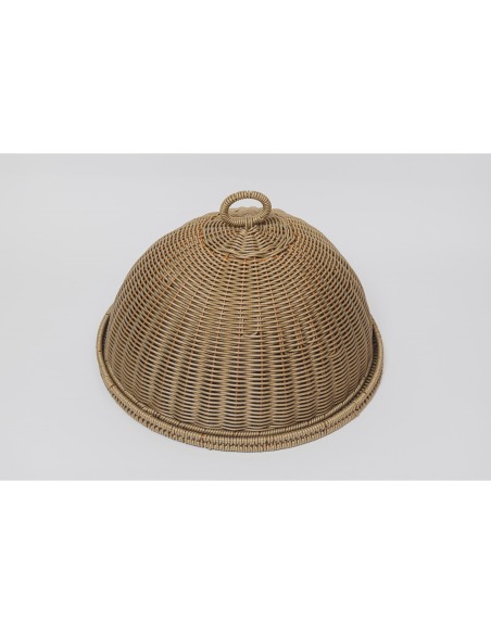 Magnifique Maison-Vassoio in polyrattan con campana Ø 35 cm sabbia