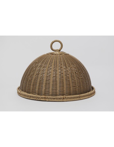 Magnifique Maison-Vassoio in polyrattan con campana Ø 35 cm sabbia