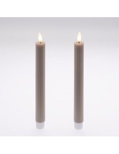 Set 2 candele tortoraØ 2,3 - H 23cm con telecomando 2