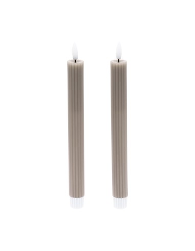 Set 2 candele tortoraØ 2,3 - H 23cm con telecomando