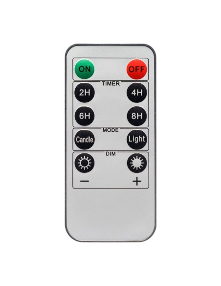 Set 2 candele tortoraØ 2,3 - H 23cm con telecomando