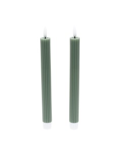 Set 2 candele verde Ø 2,3 - H 23cm con telecomando 2