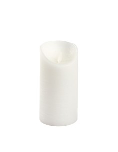 Candela Bianca Cera Rustic Moving Flame Ø7,5xH15cm 2