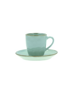 Rose e Tulipani·concerto Verde Acqua Taz Caffe' C/p·90 Cc·stoneware