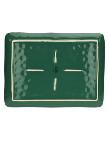 Rose e Tulipani·rose & Tulipani - Linea ''concerto" Verde Bosco Vassoio Rettangolare 36x26,5 Cm