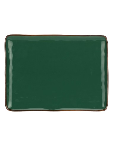 Rose e Tulipani·rose & Tulipani - Linea ''concerto" Verde Bosco Vassoio Rettangolare 36x26,5 Cm