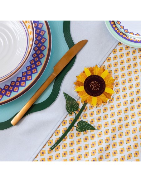 Vesta Home - Fiore Bomboniera Singolo Girasole Giallo·giallo·10,5 X 20,2 H Th. 3 Mm
