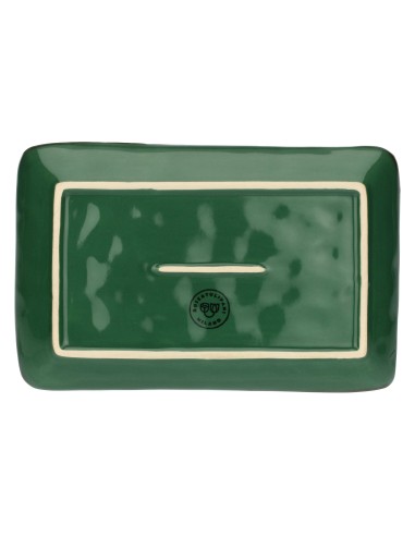 Rose e Tulipani·rose & Tulipani - Linea ''concerto" Verde Bosco Vassoio Rettangolare 20x13 Cm