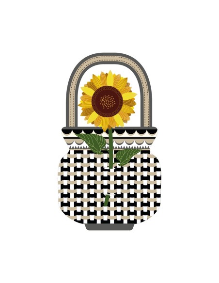 Vesta Home - Fiore Bomboniera Singolo Girasole Giallo·giallo·10,5 X 20,2 H Th. 3 Mm