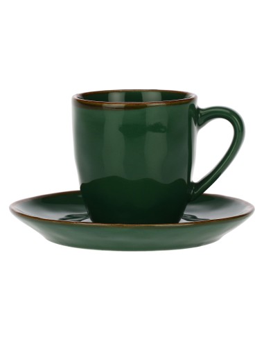 Rose e Tulipani·rose & Tulipani - Linea ''concerto" Verde Bosco Tazza Caffe' 90 Cc