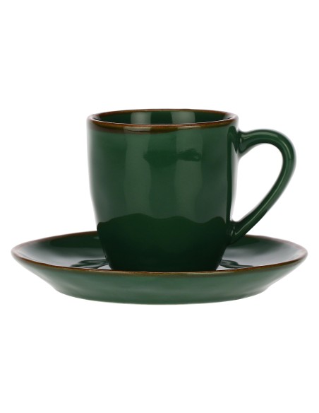 Rose e Tulipani·rose & Tulipani - Linea ''concerto" Verde Bosco Tazza Caffe' 90 Cc