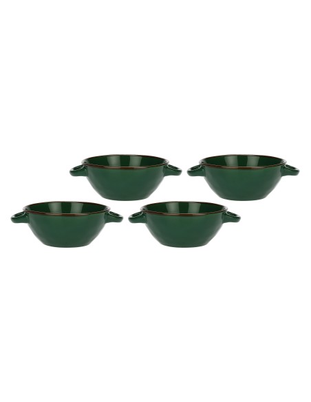Rose e Tulipani·rose & Tulipani - Linea ''concerto" Verde Bosco Ciotola Zuppa - stoneware