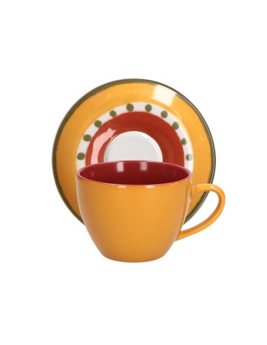 Rose e Tulipani·rose & Tulipani - Cottage Tazza Tè con Piatto 0,18 Lt Gialla