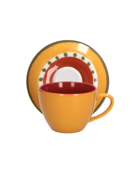 Rose e Tulipani·rose & Tulipani - Cottage Tazza Tè con Piatto 0,18 Lt Gialla
