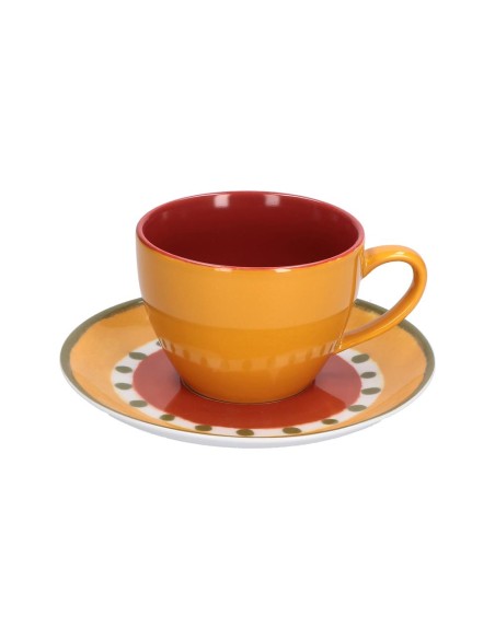 Rose e Tulipani·rose & Tulipani - Cottage Tazza Tè con Piatto 0,18 Lt Gialla