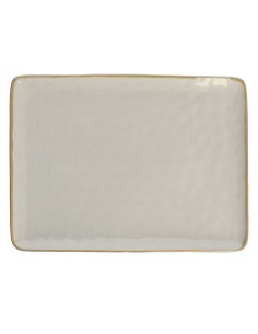 Rose e Tulipani·rose & Tulipani - Linea ''concerto" Grigio Perla Vassoio Rettangolare 36x26,5 Cm - stoneware