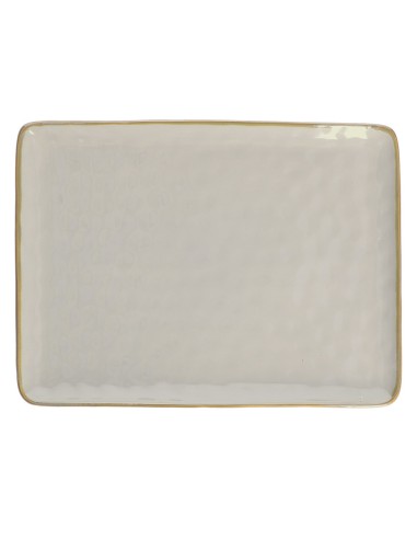 Rose e Tulipani·rose & Tulipani - Linea ''concerto" Grigio Perla Vassoio Rettangolare 36x26,5 Cm - stoneware