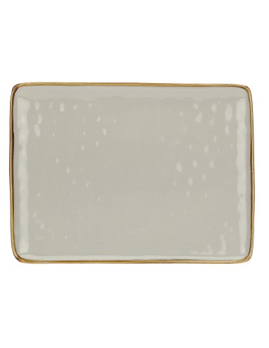 Rose e Tulipani·rose & Tulipani - Linea ''concerto" Grigio Perla Vassoio Rettangolare 36x26,5 Cm - stoneware