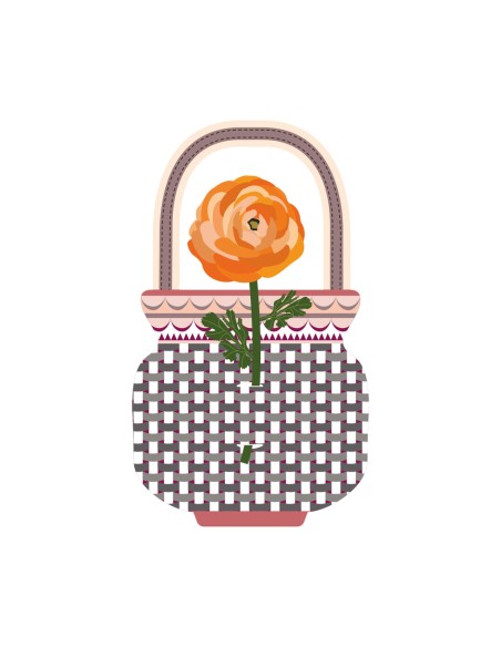 Vesta Home - Bomboniera - Ranuncolo Kit 6 Pz·arancione·8,9 X 20,1 H Th. 3 Mm