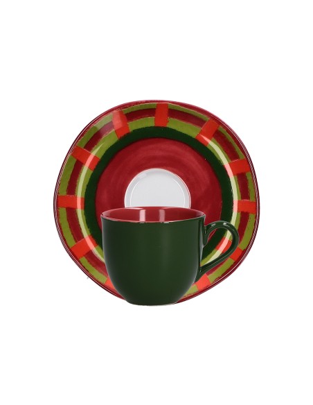 Rose e Tulipani·rose & Tulipani - Cozy Cottage Tazza Caffè 0,10 Lt con Piattino Verde