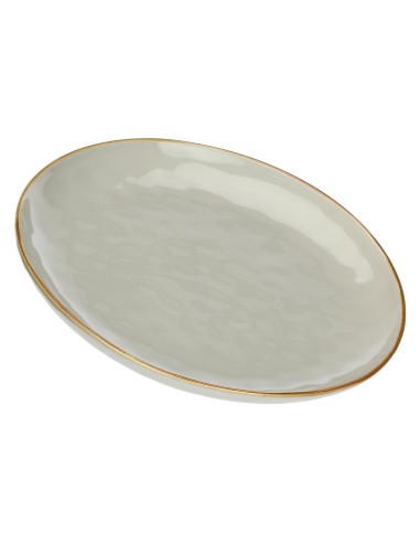 Rose e Tulipani·rose & Tulipani - Linea ''concerto" Grigio Perla Vassoio Rotondo 32 Cm - stoneware