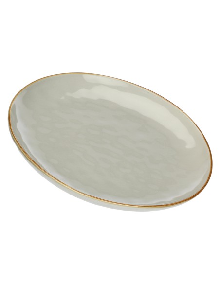 Rose e Tulipani·rose & Tulipani - Linea ''concerto" Grigio Perla Vassoio Rotondo 32 Cm - stoneware