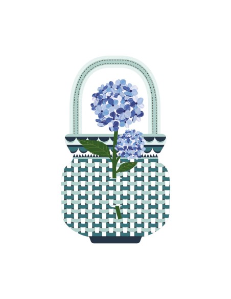 Vesta Home - Bomboniera - Ortensia Kit 6 Pz·blu·10,6 X 21 H Th. 3 Mm