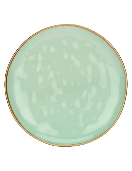 Rose e Tulipani·concerto Verde Acqua Piatto Piano 27 Cm·ø 27 Cm·stoneware Ø 27 Cm