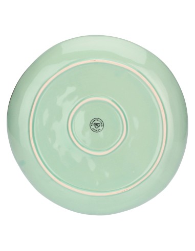 Rose e Tulipani·concerto Verde Acqua Piatto Piano 27 Cm·ø 27 Cm·stoneware Ø 27 Cm