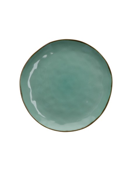 Rose e Tulipani·concerto Verde Acqua Piatto Piano 27 Cm·ø 27 Cm·stoneware Ø 27 Cm