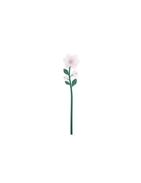 Vesta Home - Fiore Rosa Selvatica Grande Kit 6 Pz·bianco·11,7 X 55,2 H Th. 5 Mm