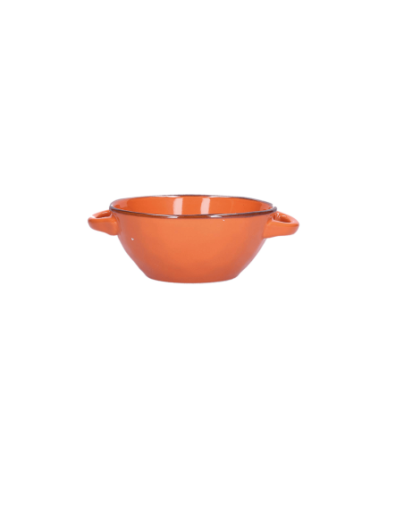Rose e Tulipani·rose & Tulipani - Linea ''concerto" Arancione Ciotola Zuppa con Manici 600 Cc Ø 15 Cm - stoneware